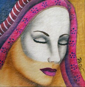 ROSTRO CON VELO ROSA (PAOLI)