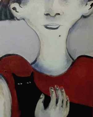 MUJER CON GATO NEGRO (PADRÓN)